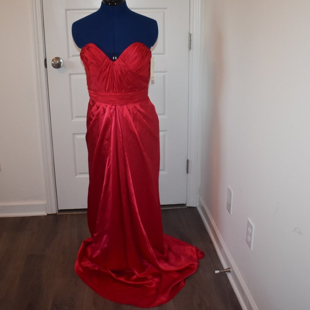 NWT Badgley Mischka Dress Rose Red Size 6